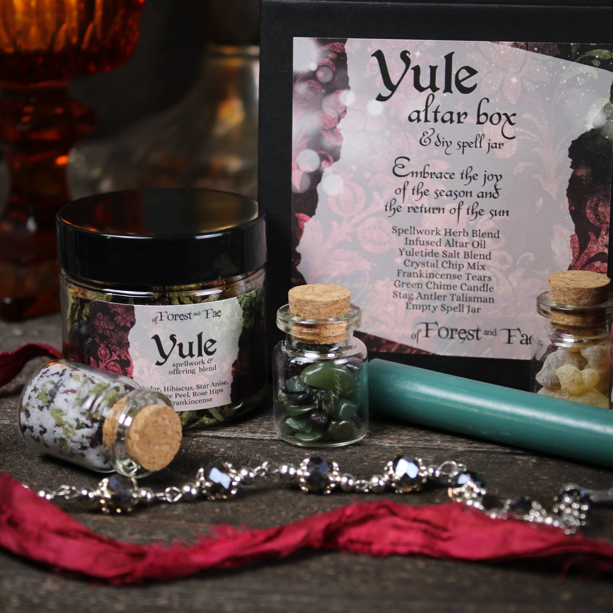 Yule Altar Box: Witch Kit for Rituals and Spells