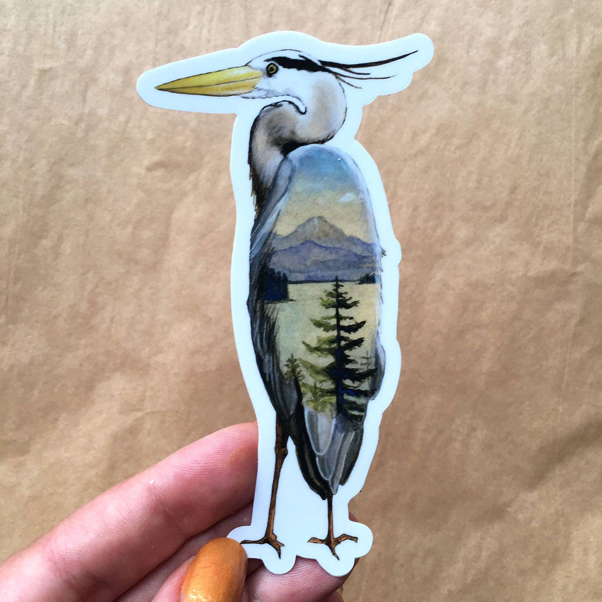 Great Blue Heron Vinyl Sticker