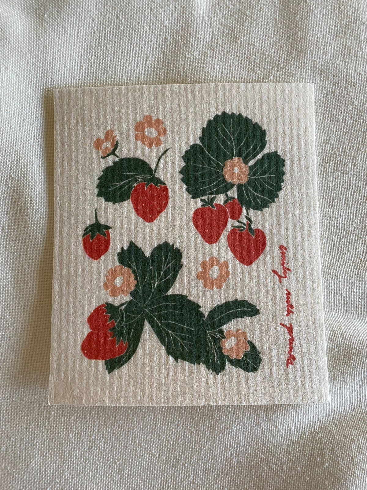 Swedish Dish Cloth: Strawberry