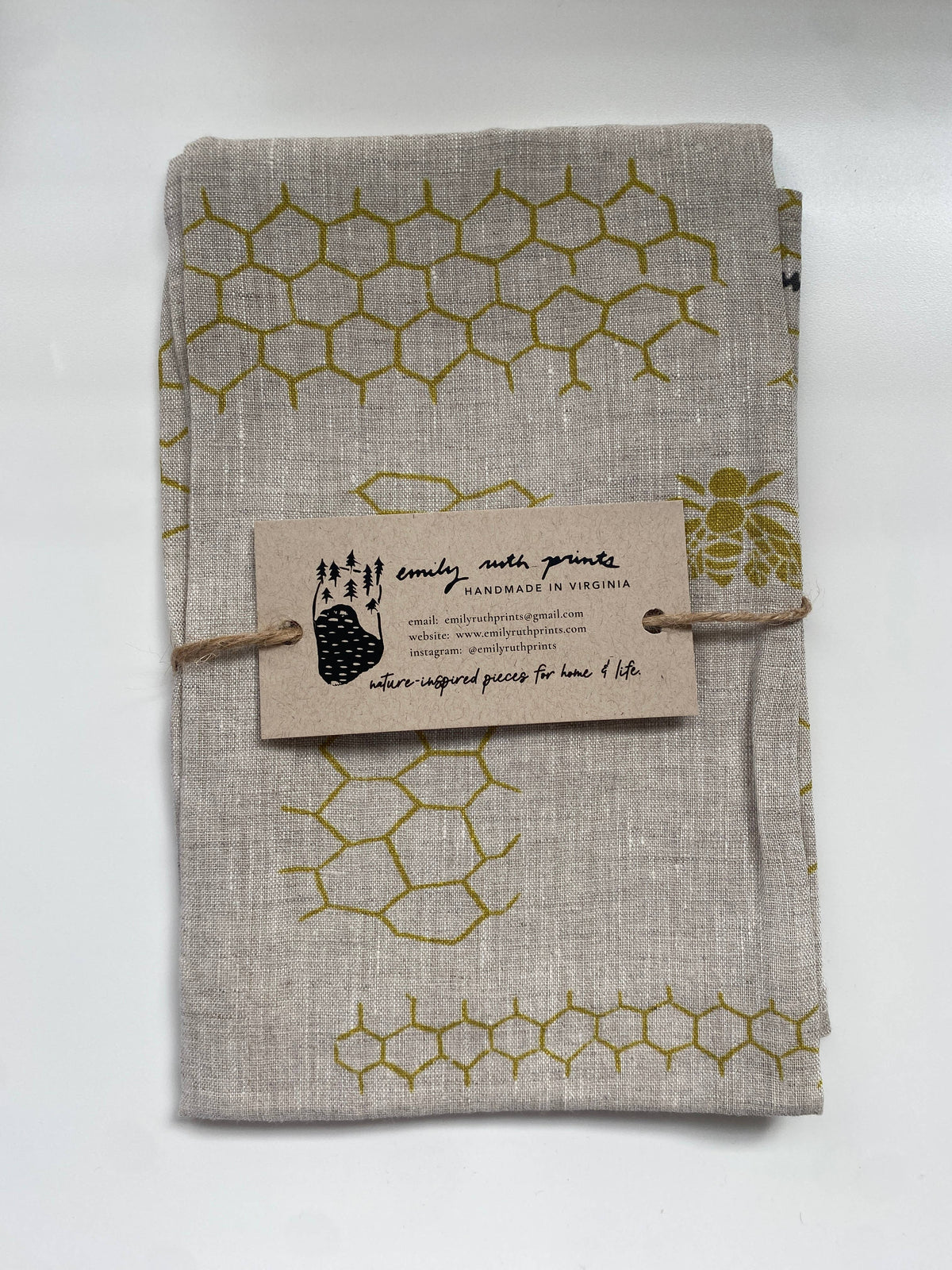 Linen Tea Towel: Fig (dark)