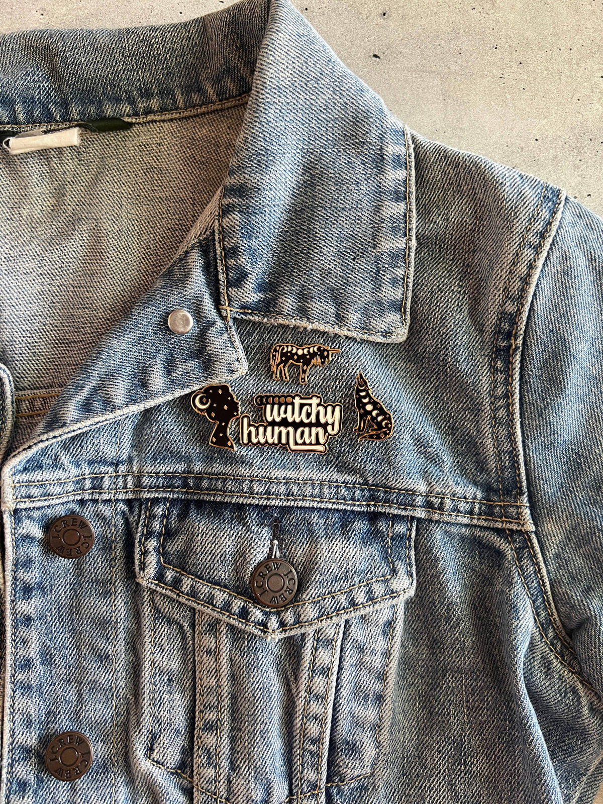 Witchy Human Enamel Pin