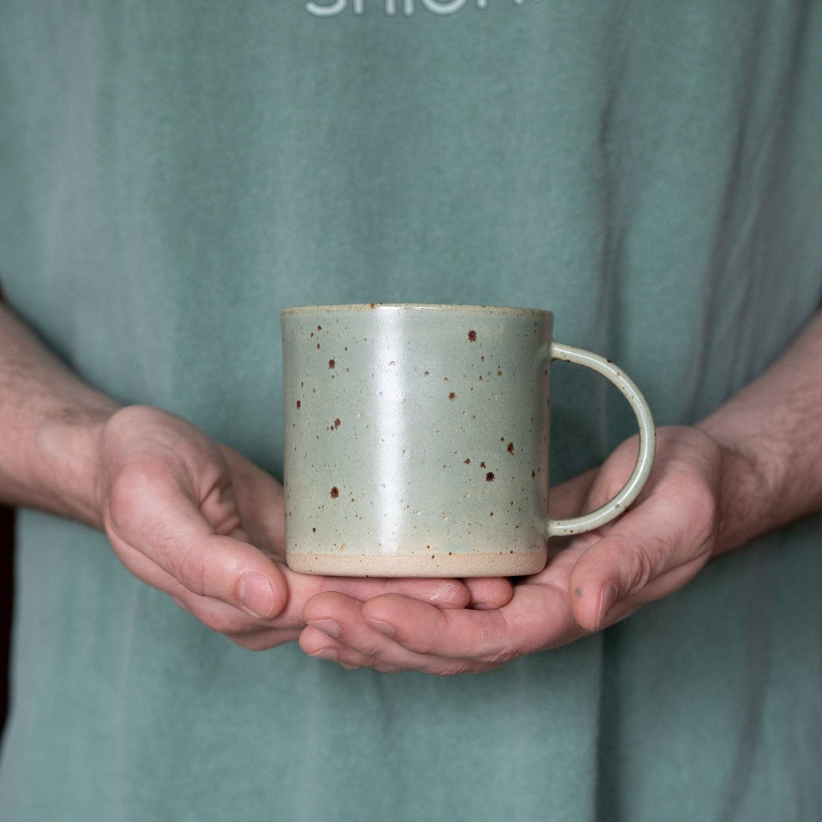 Celadon &amp; Speckled Mug