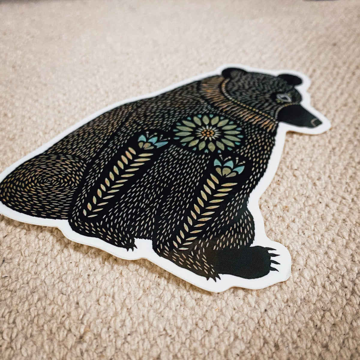 Bear from &quot;We Never Needed Words&quot; Glossy Vinyl Sticker