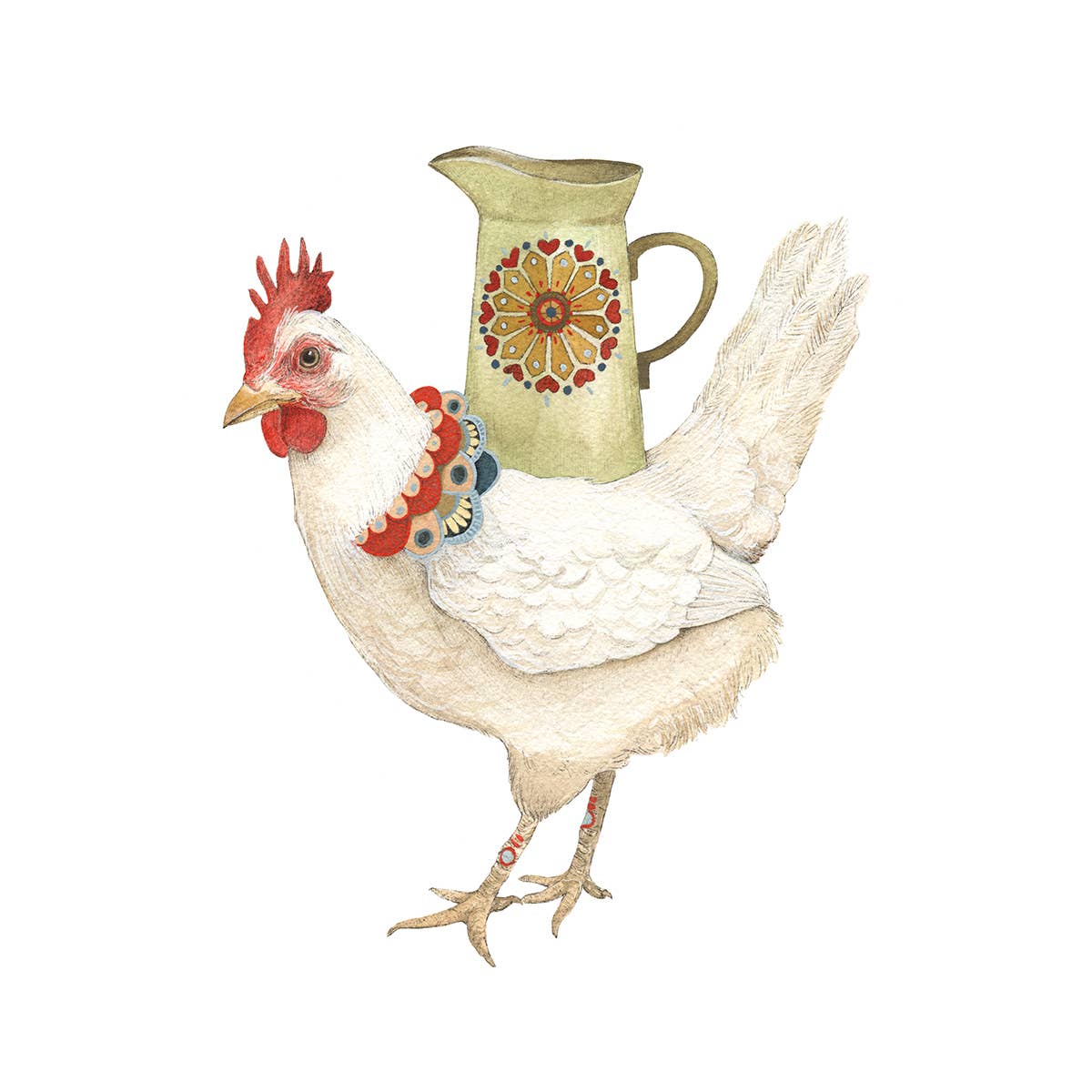 Jen the Hen&#39;s Pitcher: Woodland Kitchen (8&quot; x 10&quot; Print)