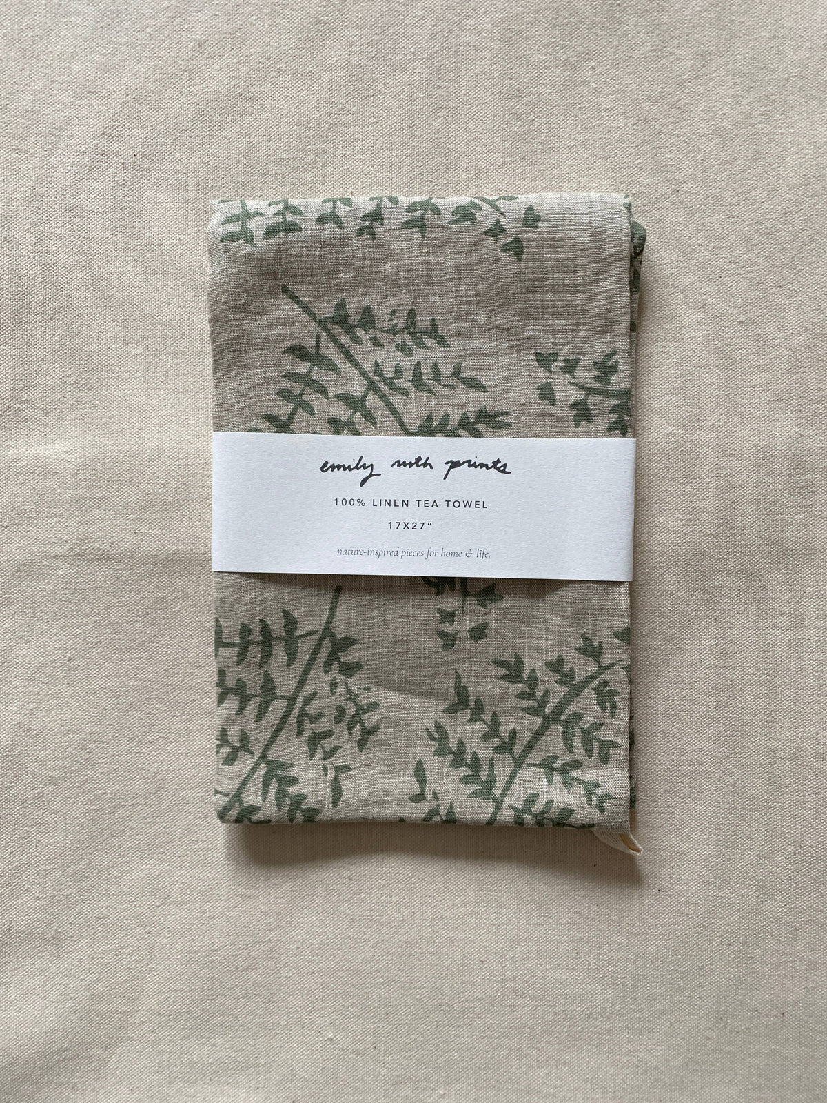 Linen Tea Towel: Fig (dark)