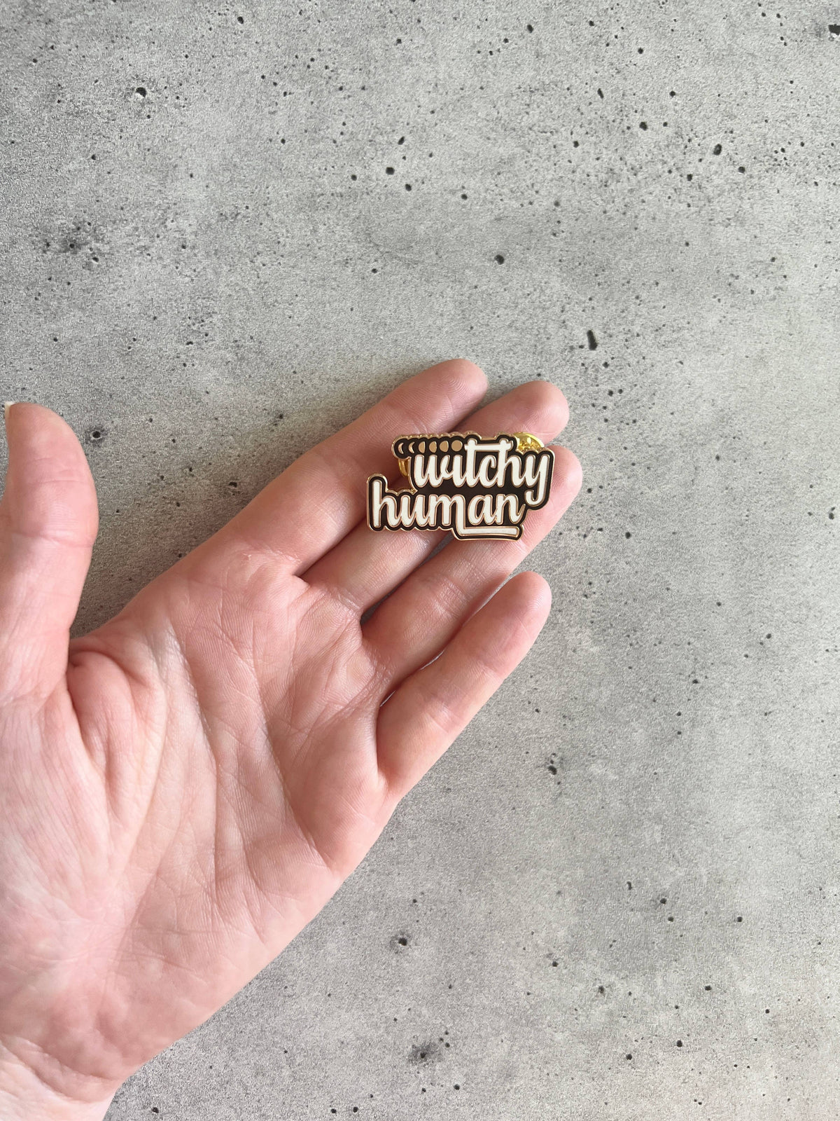 Witchy Human Enamel Pin