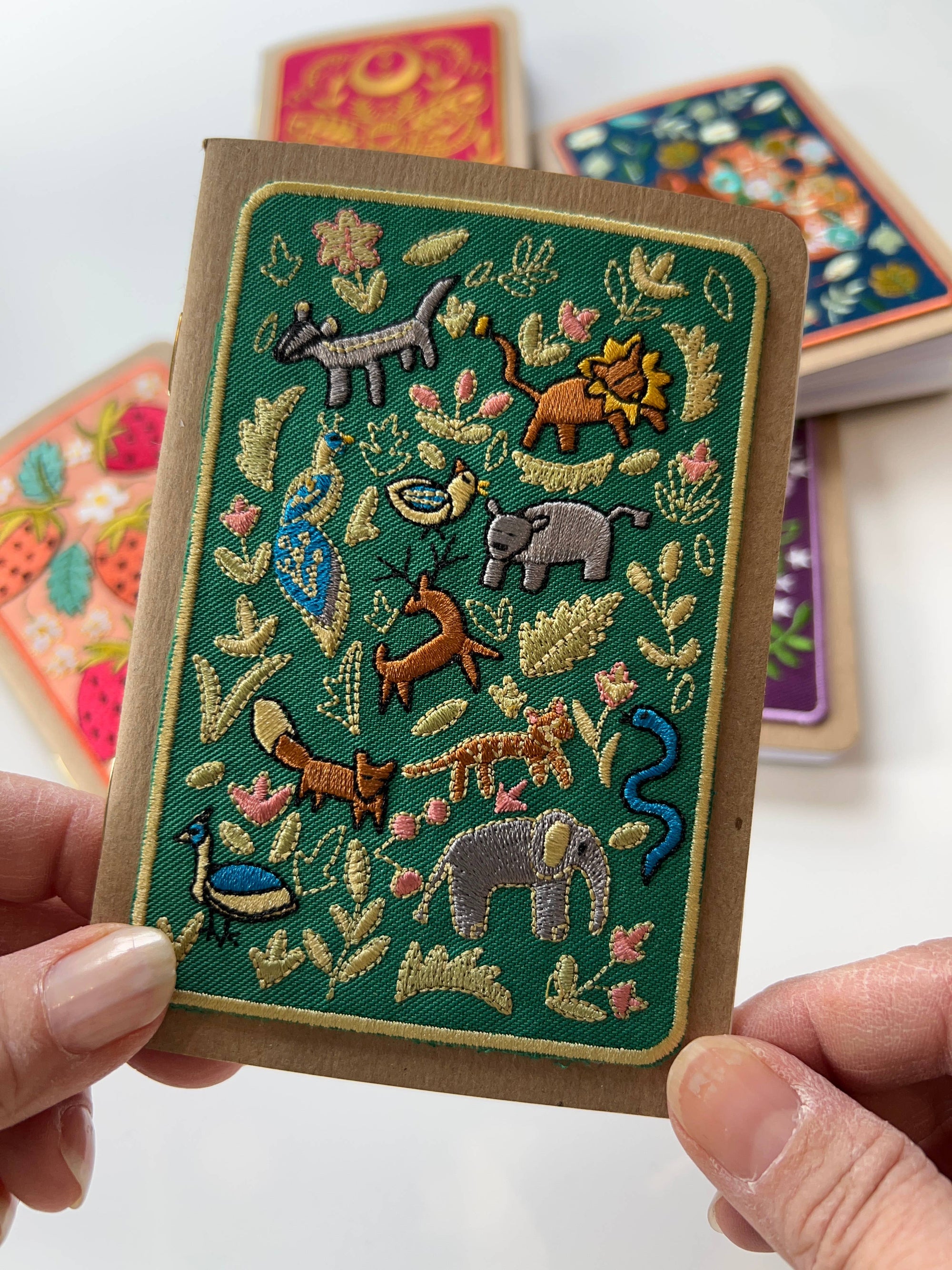 Wildlife Embroidered Pocket Notebook