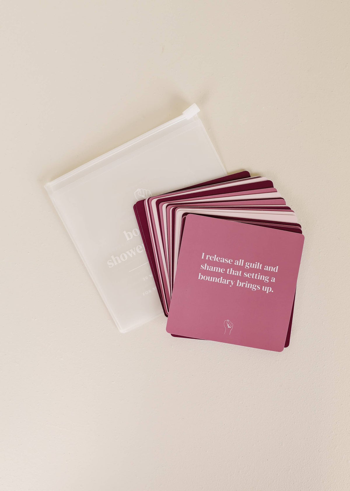 Boundaries Shower Affirmation™ Cards