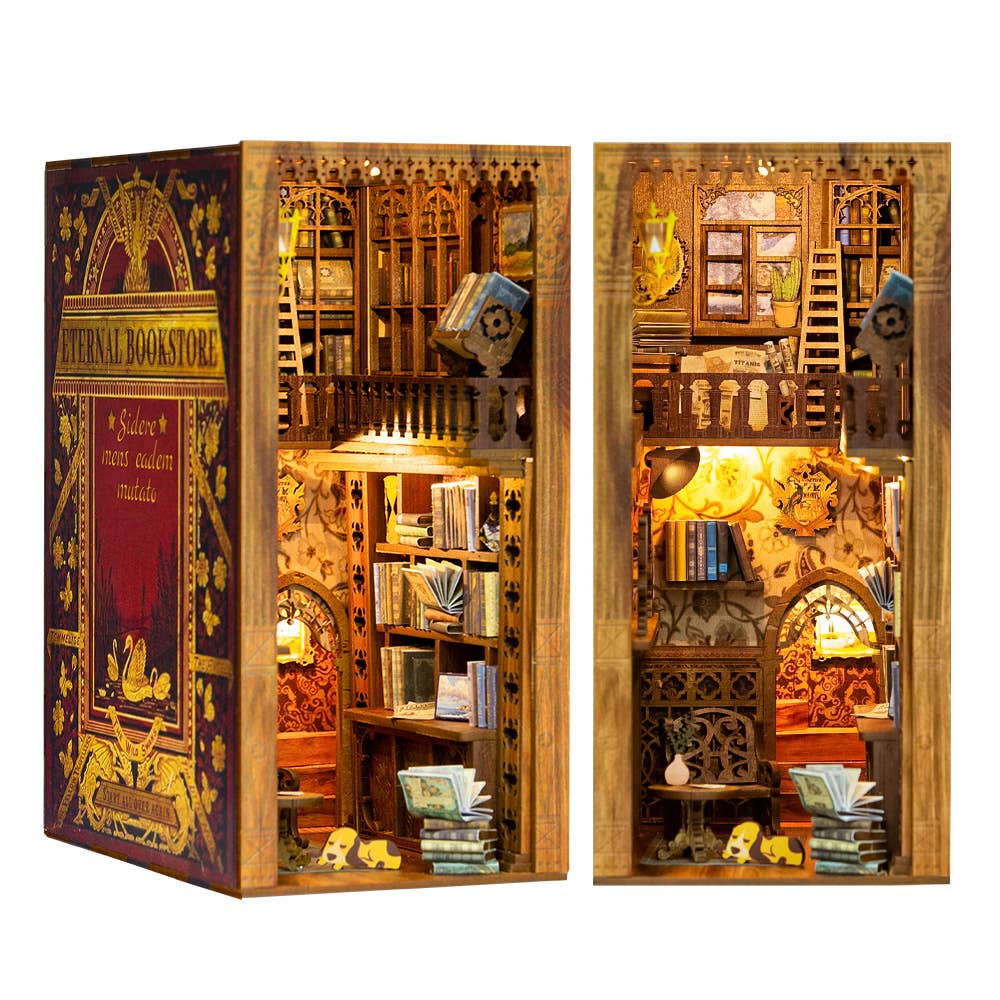 Eternal Bookstore with Dust Cover DIY Book Nook Kit