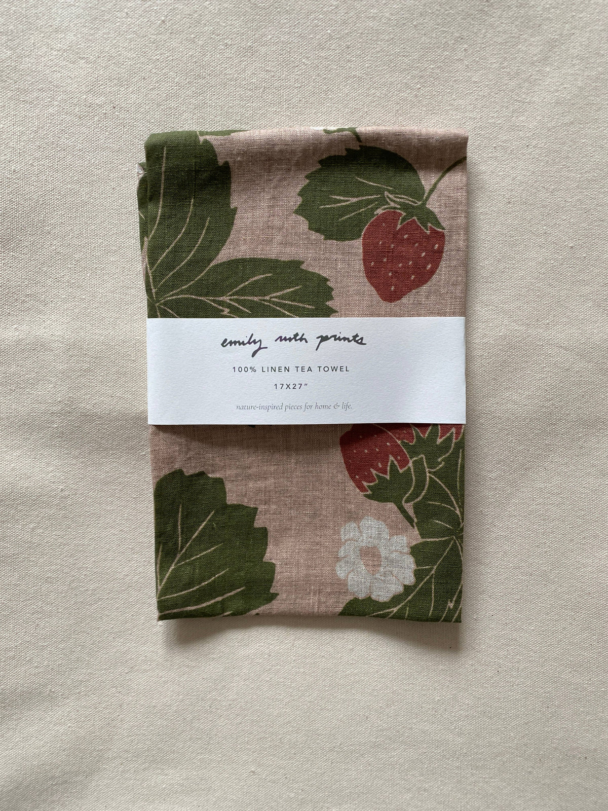 Linen Tea Towel: Fig (dark)