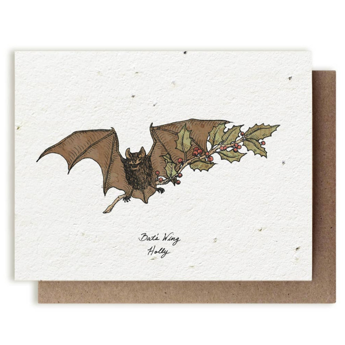 Bat Holly Plantable Herb Seed Card