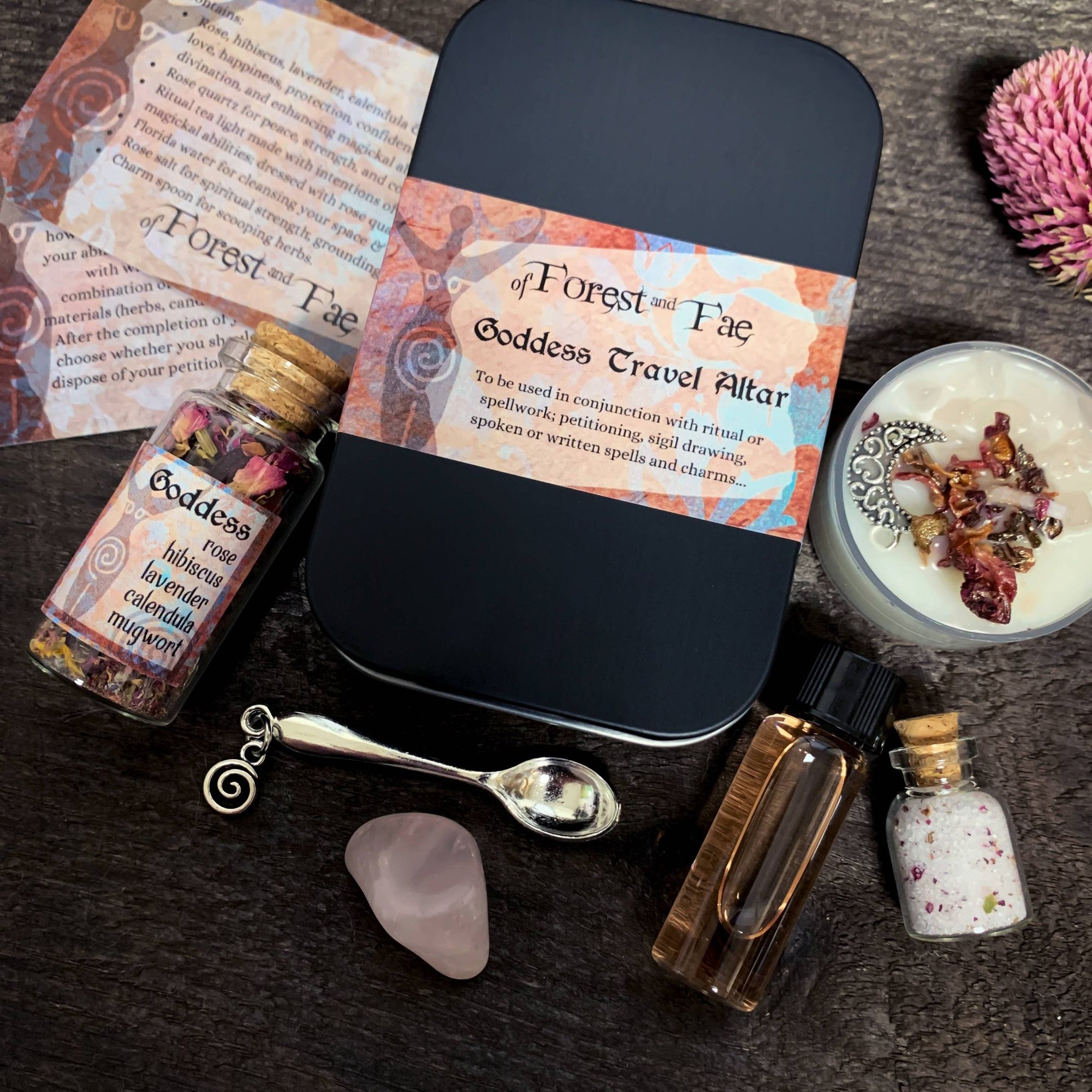 Goddess Travel Altar: Witch Kit for Rituals and Spells