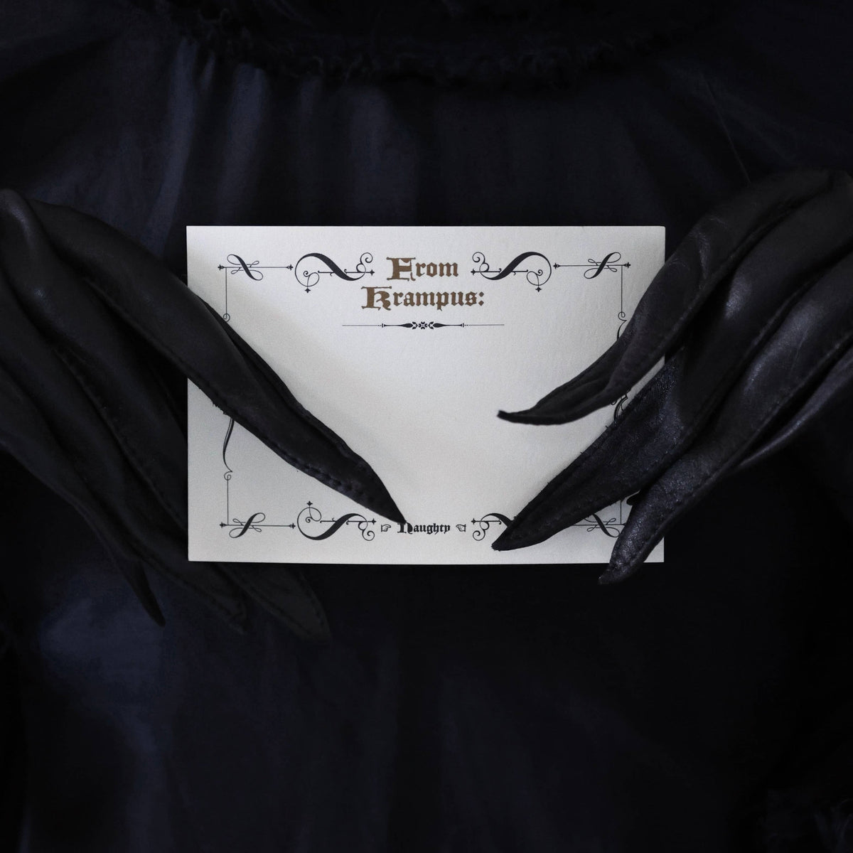 Krampus Hands with From Krampus Holiday Card Set