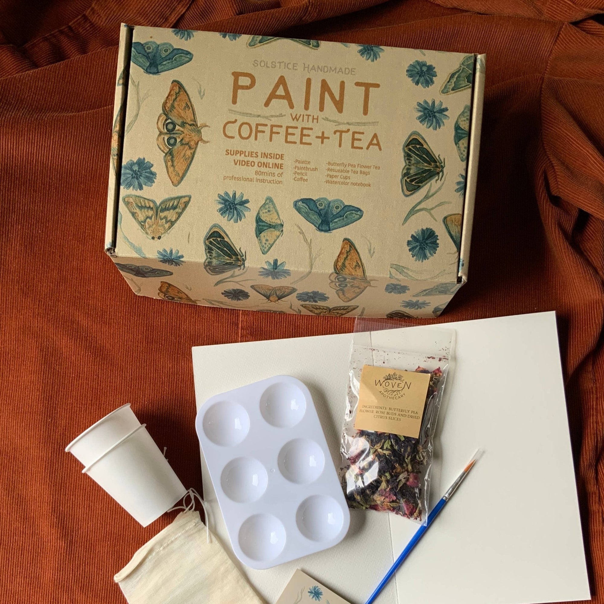 Paint with Coffee and Tea Kit Plus Virtual Class