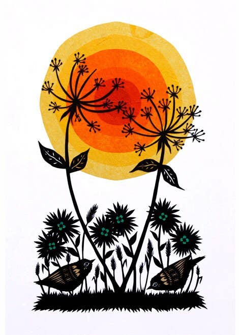 Reaching for the Sun Cut Paper Art Print