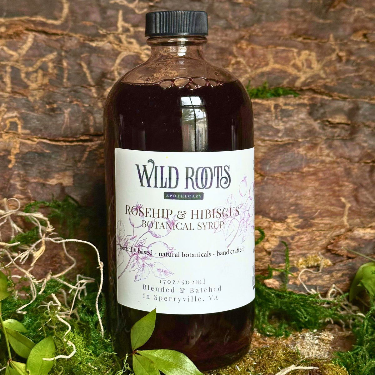 Rosehip Hibiscus Syrup 17oz Large