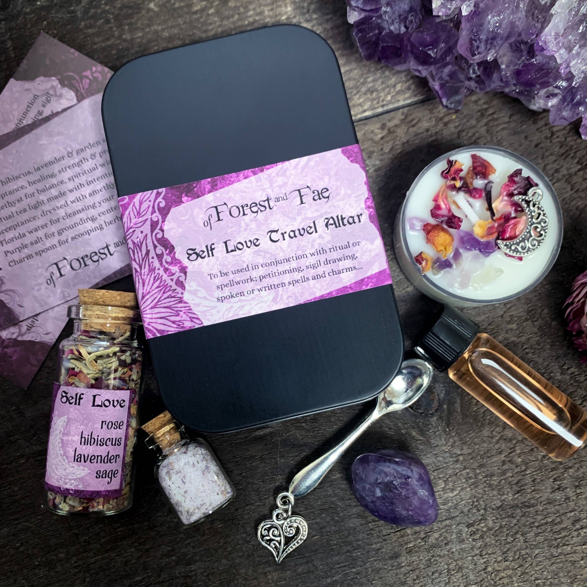 Self Love Travel Altar: Witch Kit for Rituals and Spells