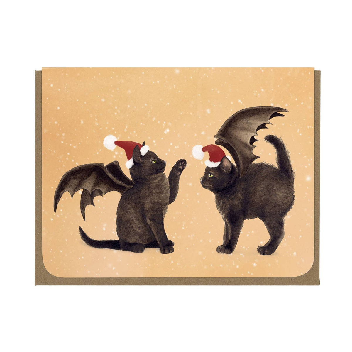 The Christmas Boop Bat Kittens Greeting Card