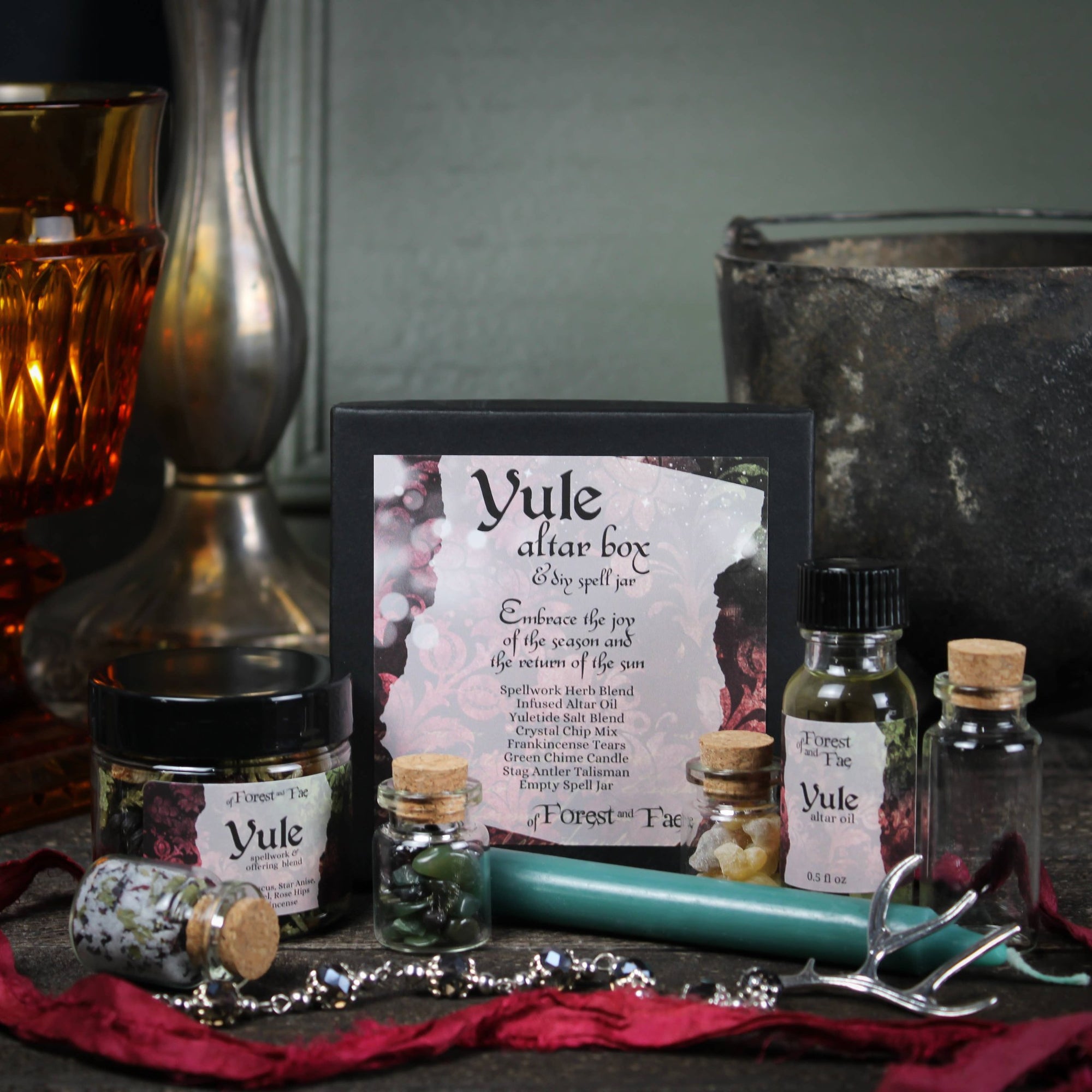 Yule Altar Box: Witch Kit for Rituals and Spells