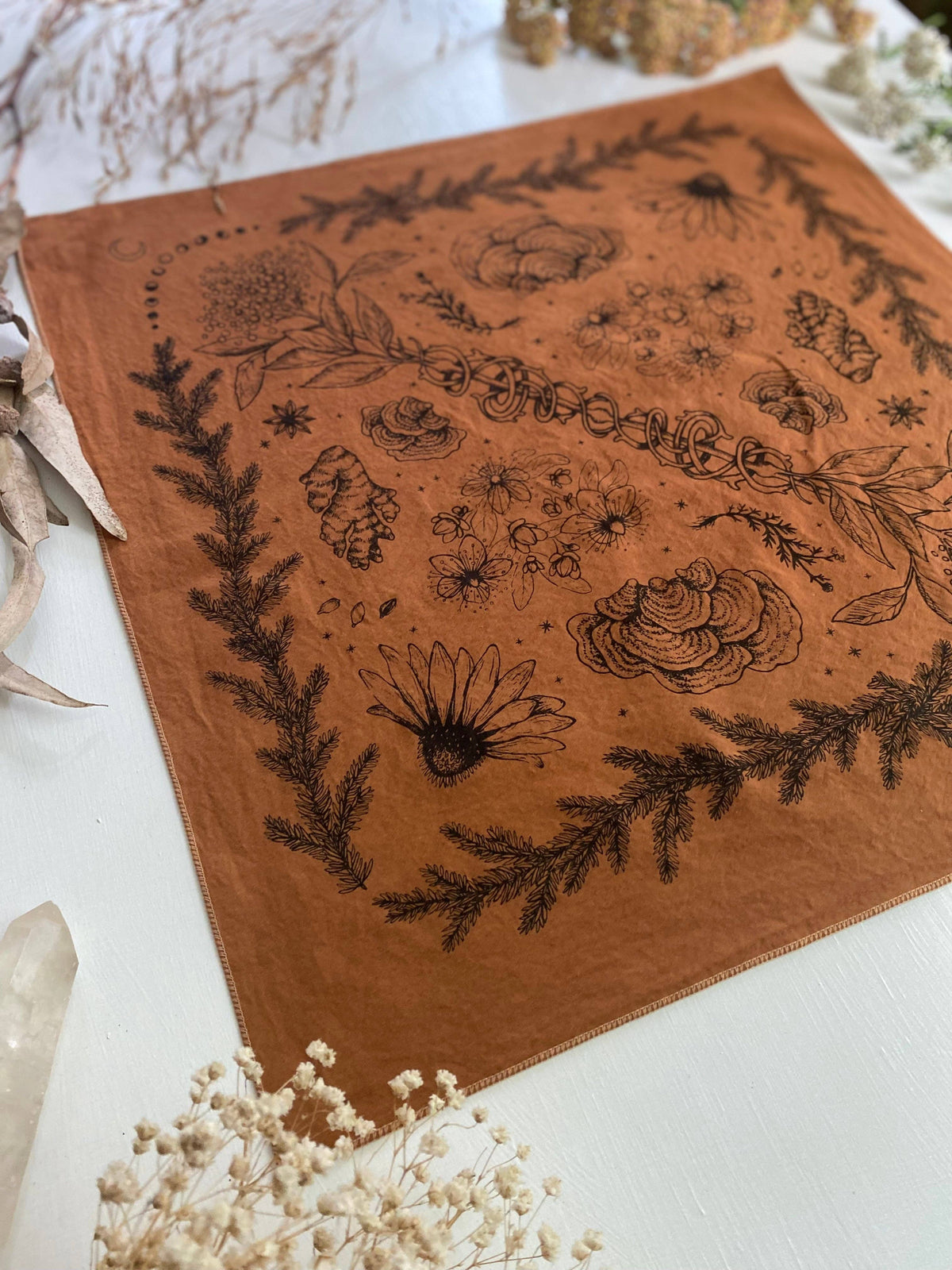 Terracotta Herbs of Protection Bandana