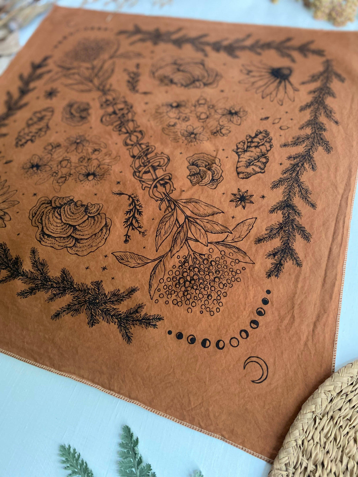 Terracotta Herbs of Protection Bandana