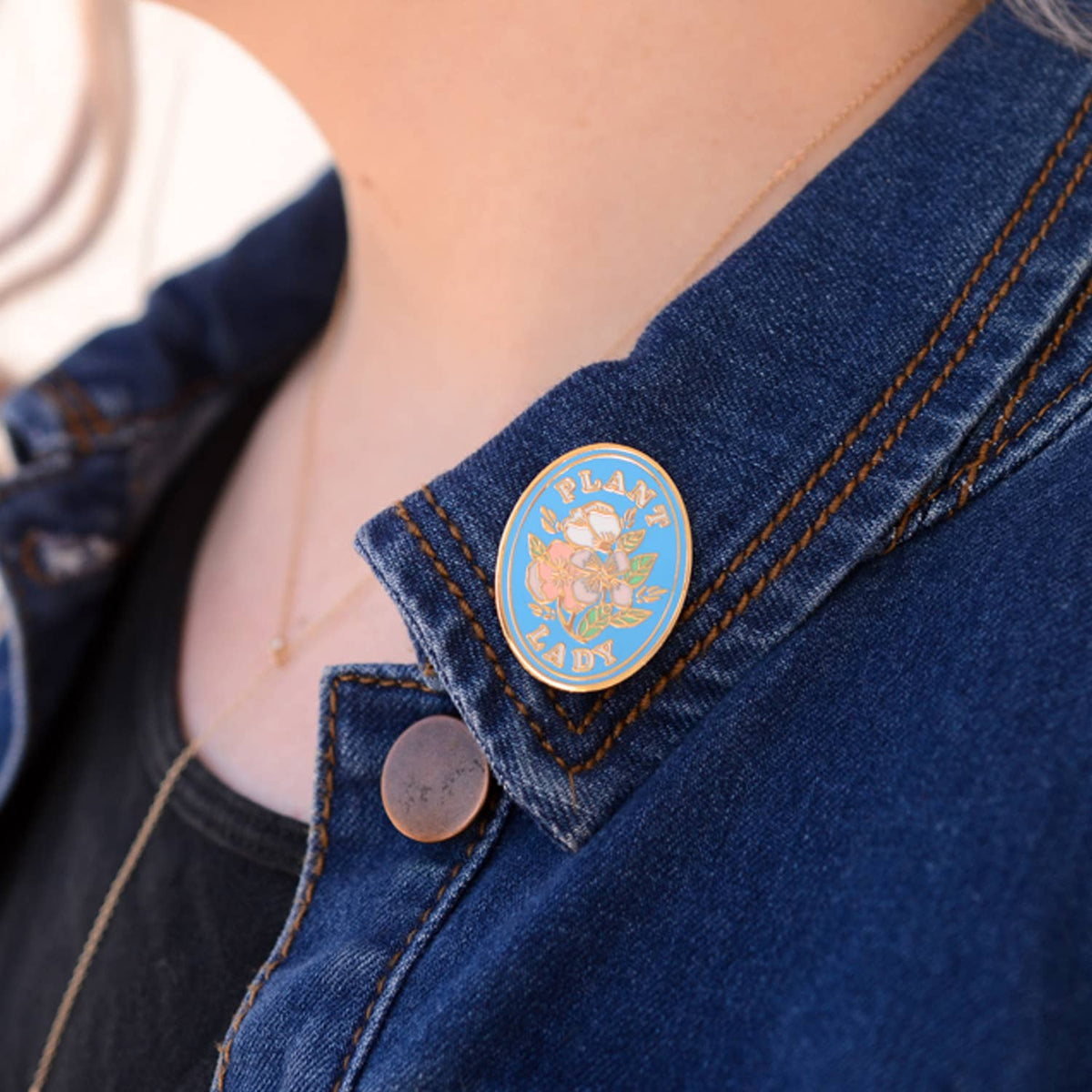 Plant Lady Enamel Pin