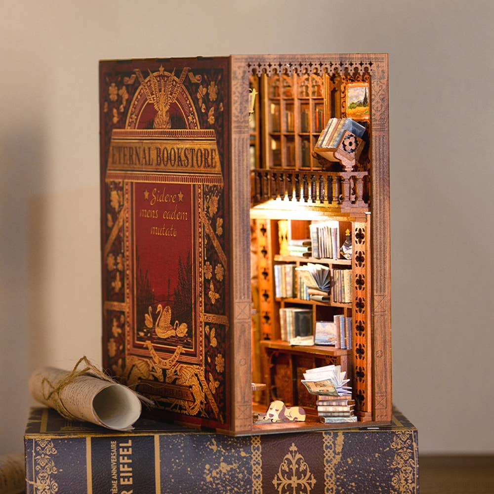 Eternal Bookstore with Dust Cover DIY Book Nook Kit