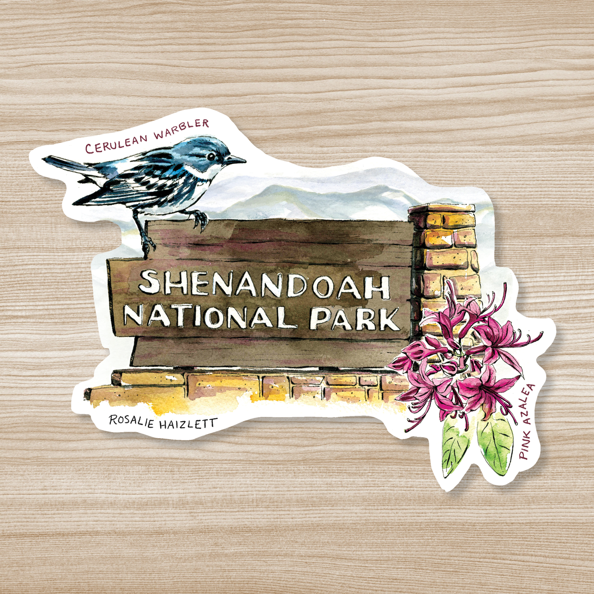 Shenandoah National Park, Virginia Waterproof Vinyl Sticker