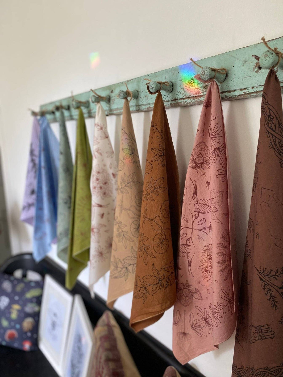 Tea Dyed Herbs of Protection Bandana