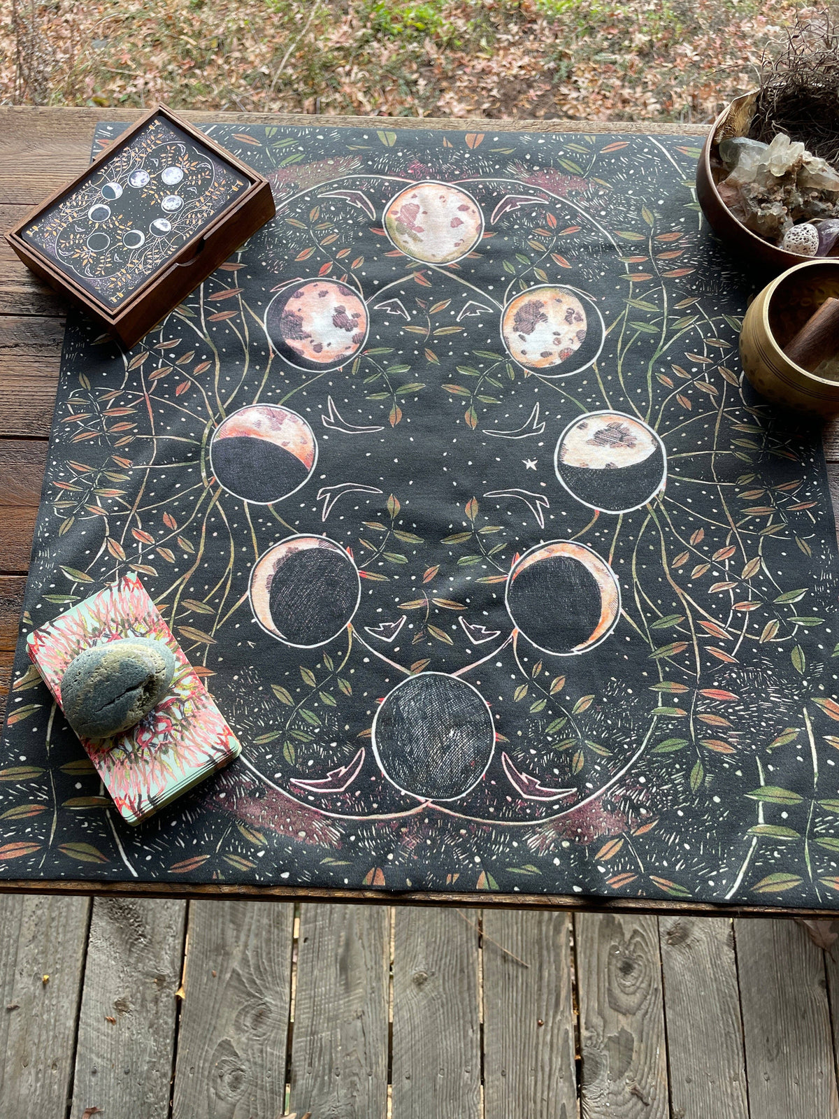 Phases &amp; Forests Moon Cycle Reading Cloth