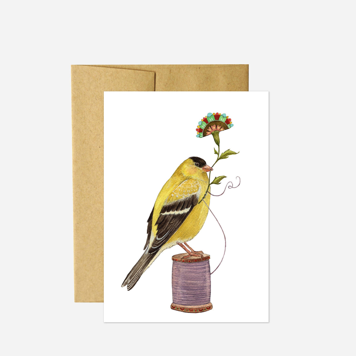 Floral Finch Card