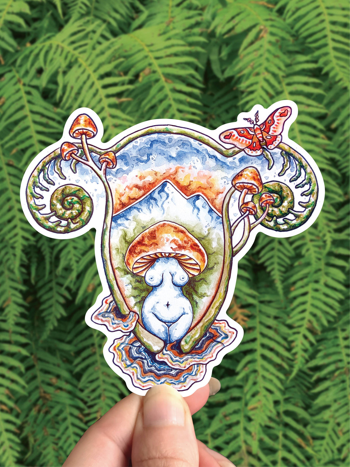 Mushroom Goddess Vinyl Sticker