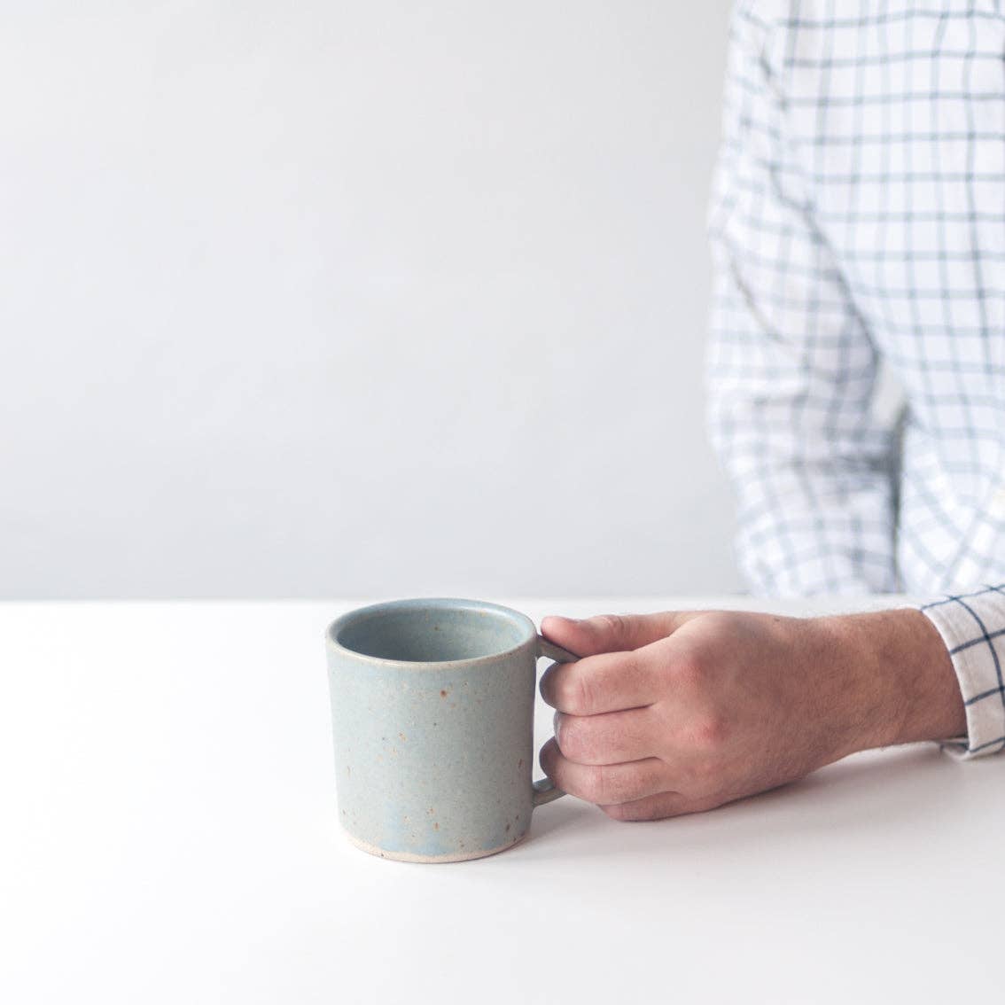 Linen Blue &amp; Speckled Mug