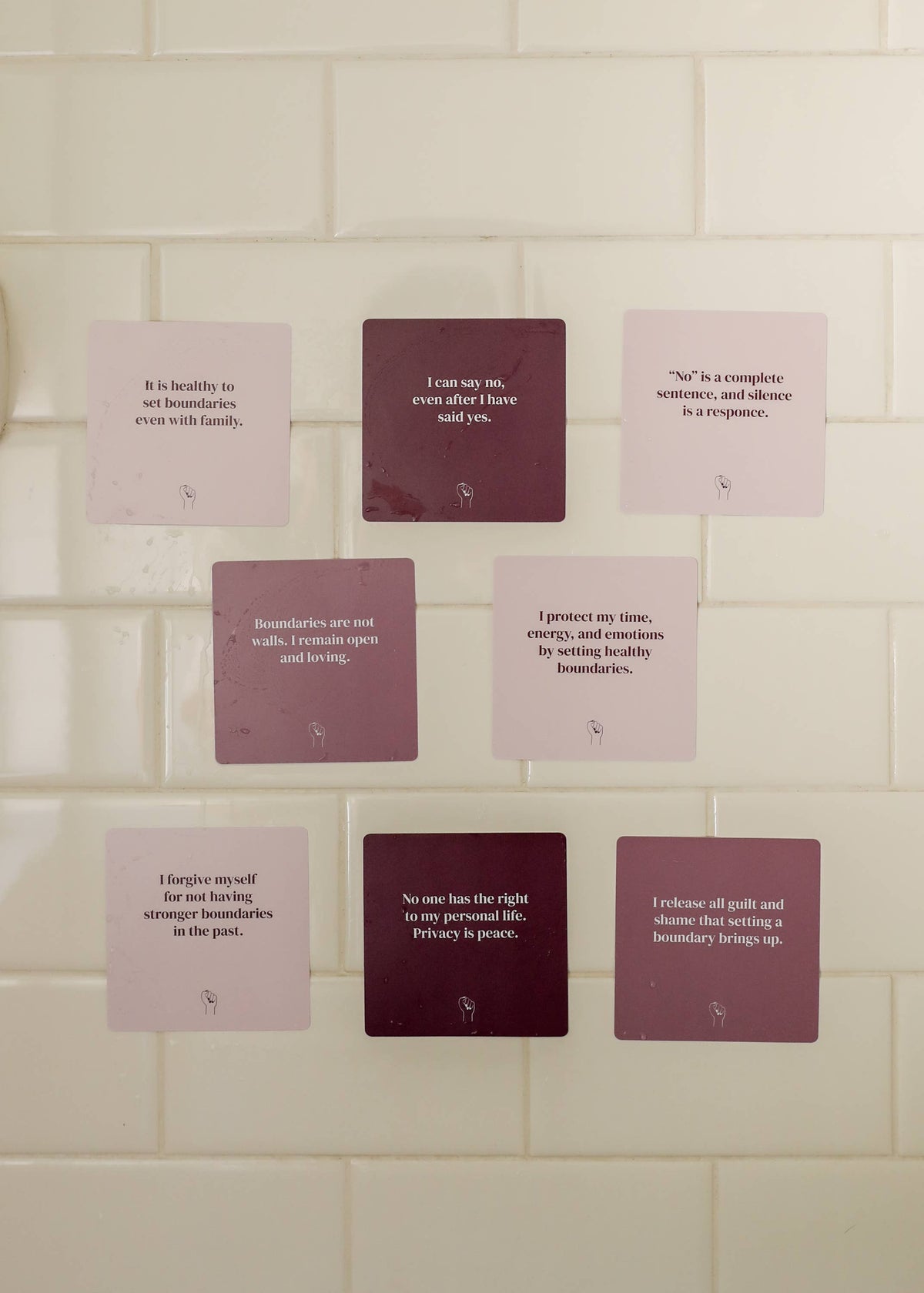 Boundaries Shower Affirmation™ Cards