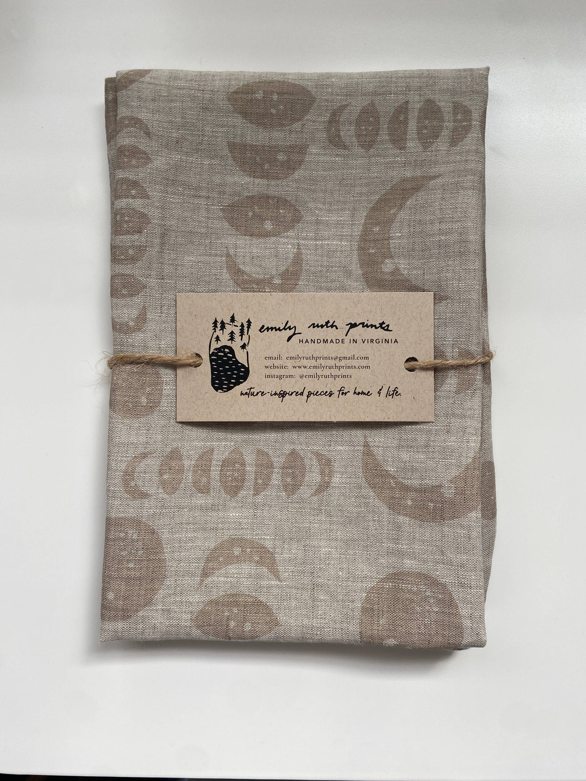 Linen Tea Towel: Fig (dark)