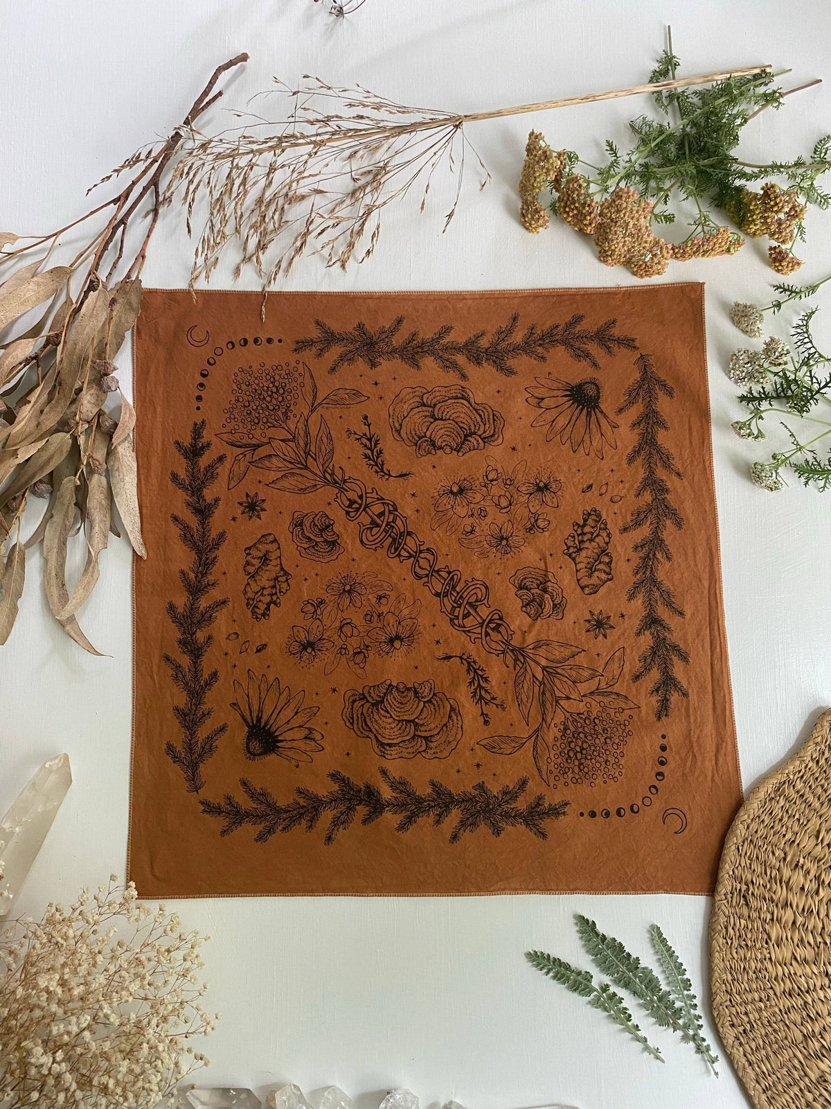 Terracotta Herbs of Protection Bandana