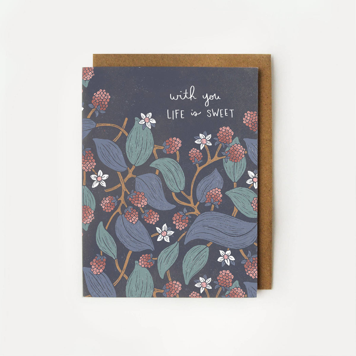 With You, Life is Sweet Berry Valentine Love Card