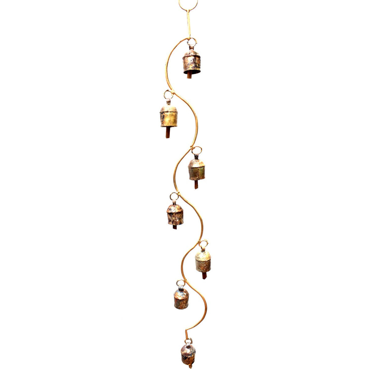 Curved Stem Bell Wind Chimes: 7 Bells