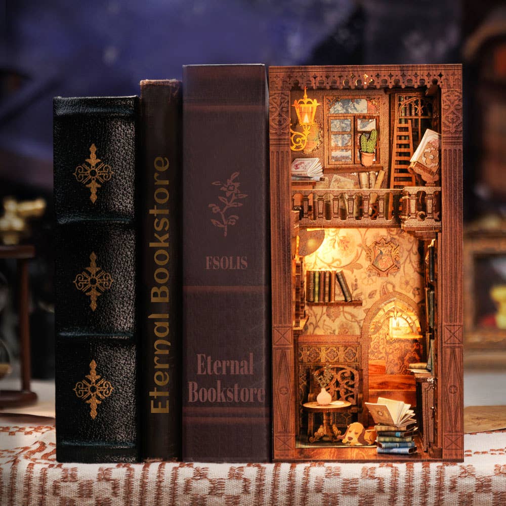 Eternal Bookstore with Dust Cover DIY Book Nook Kit