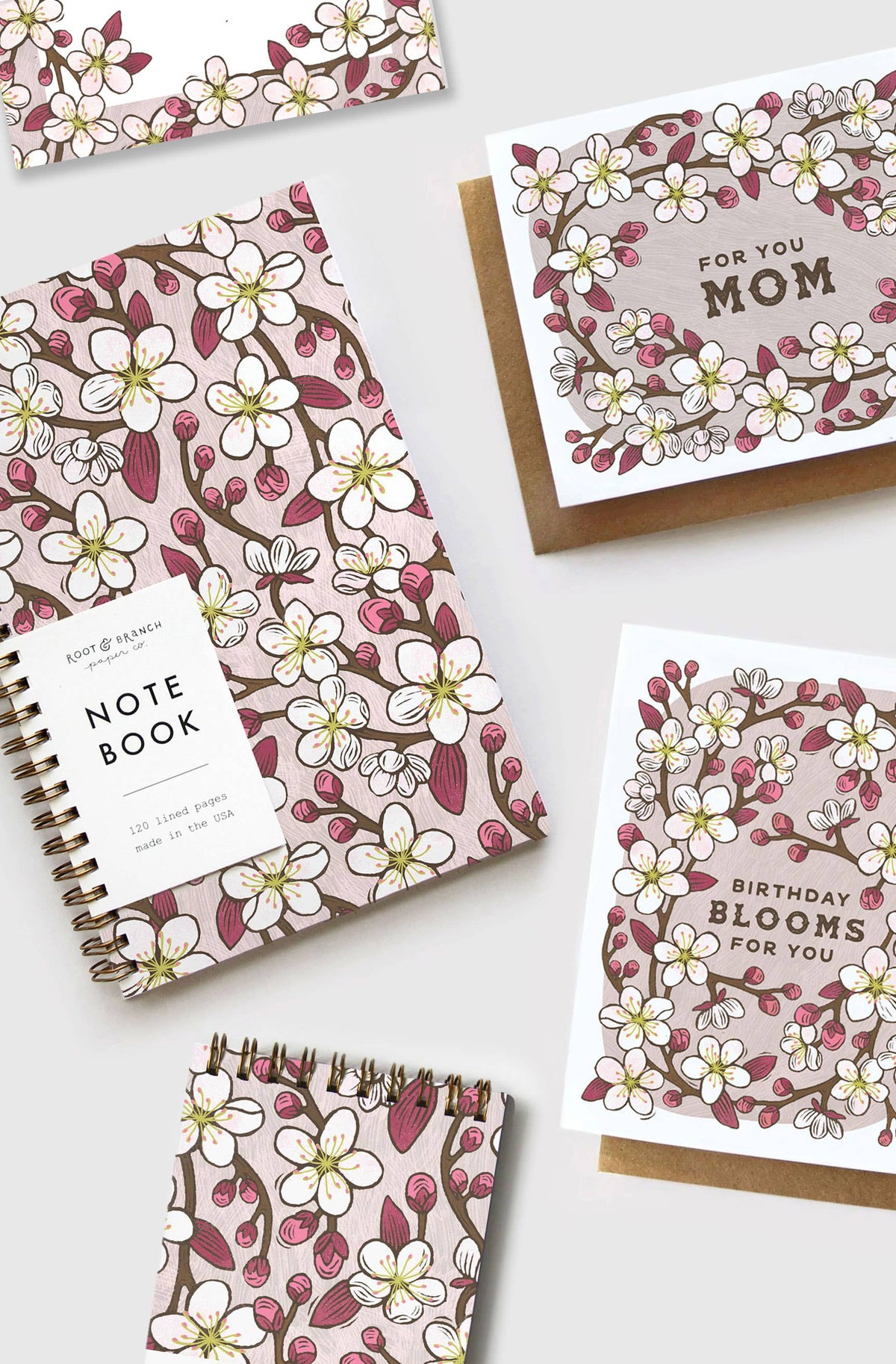 Cherry Blossom Spiral Bound Notebook