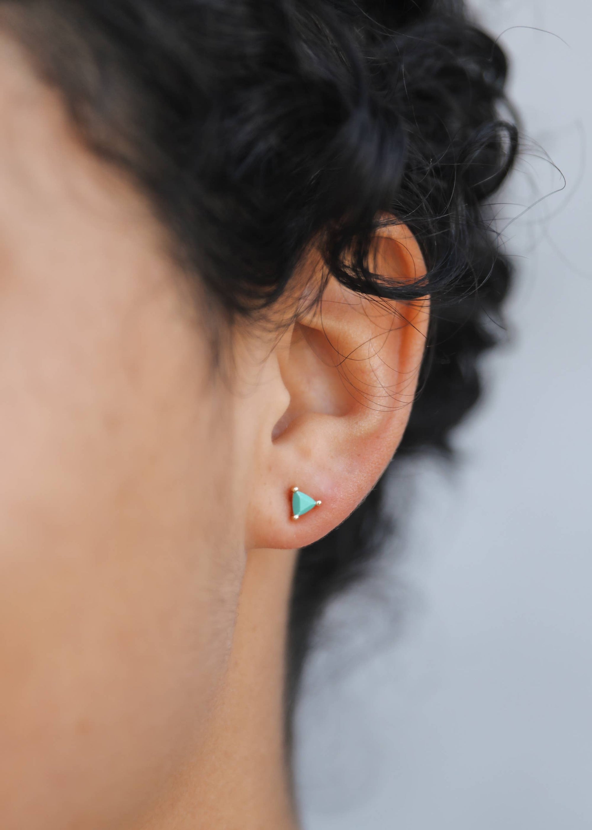 Turquoise Mini Energy Gem Earrings