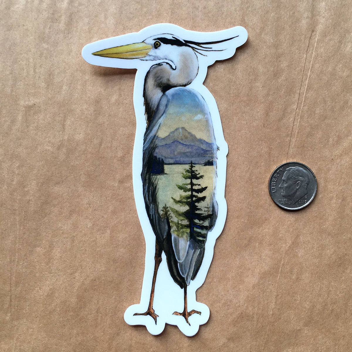 Great Blue Heron Vinyl Sticker