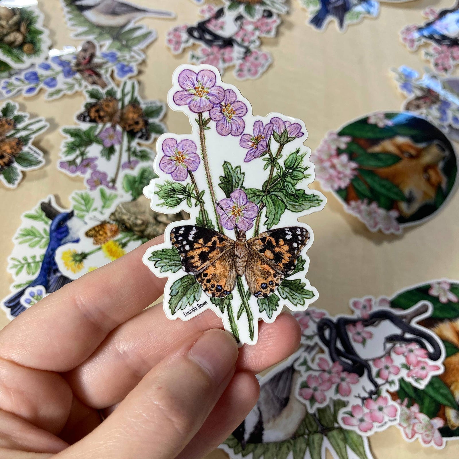 Painted Lady Butterfly Sticker