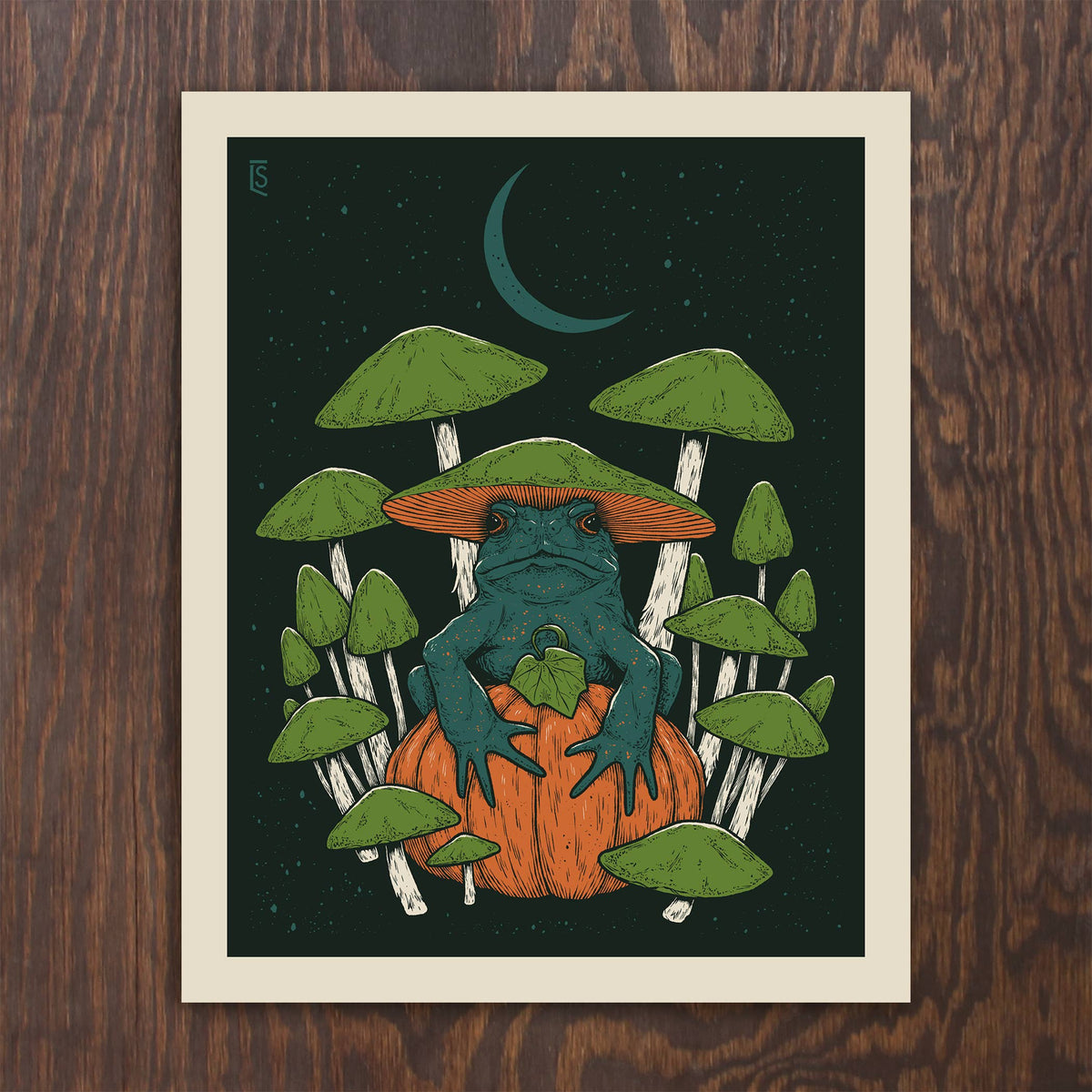 Night Toad Screenprint by Logan Schmitt (8&quot; x 10&quot;)