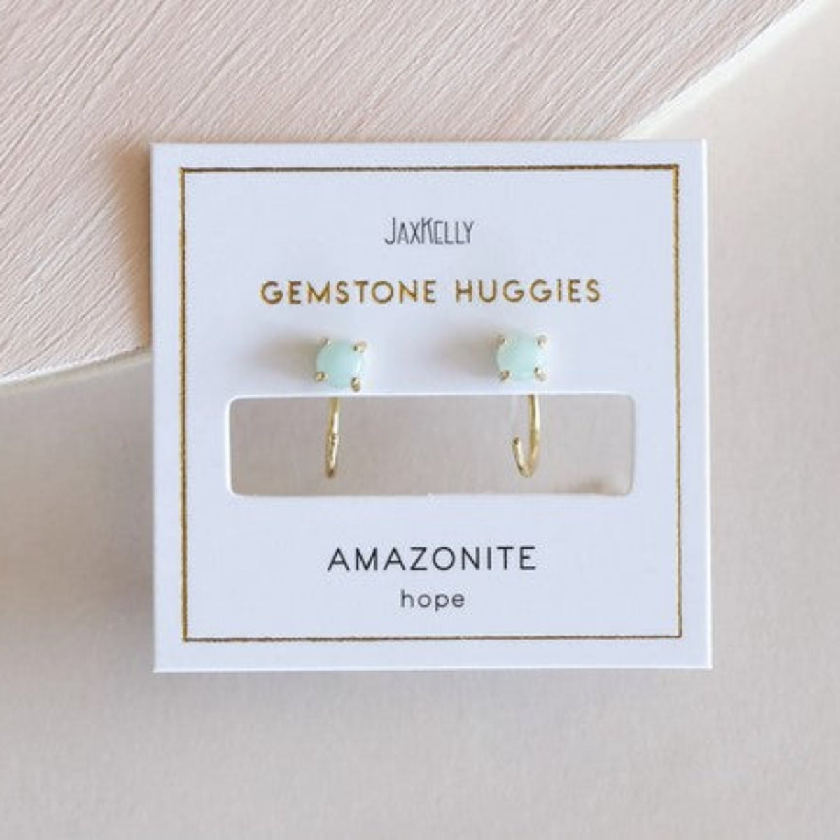 Amazonite Huggie Earrings