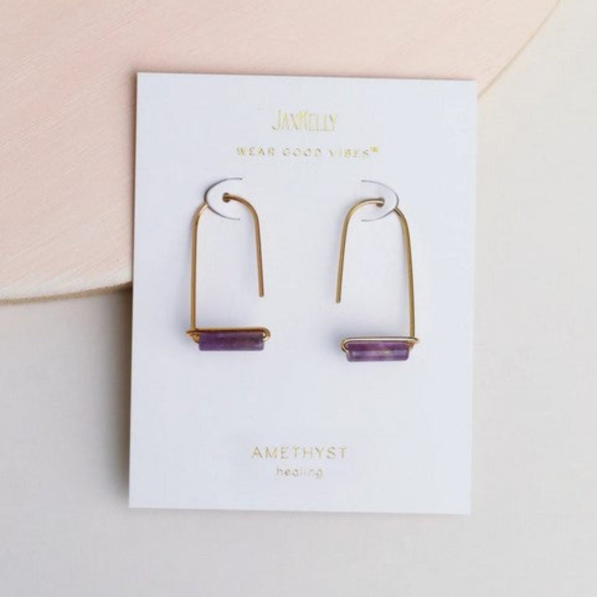 Amethyst Gemstone Drop Earrings