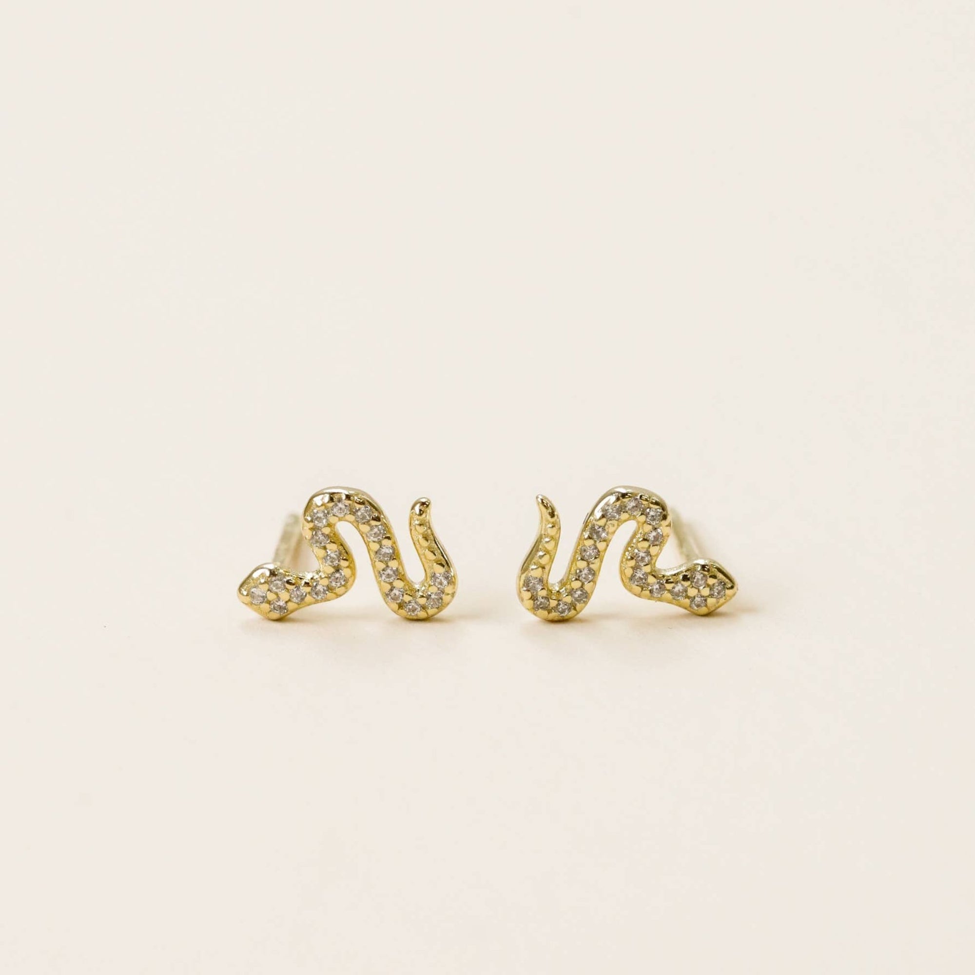 Snake Pavé Stud Earrings