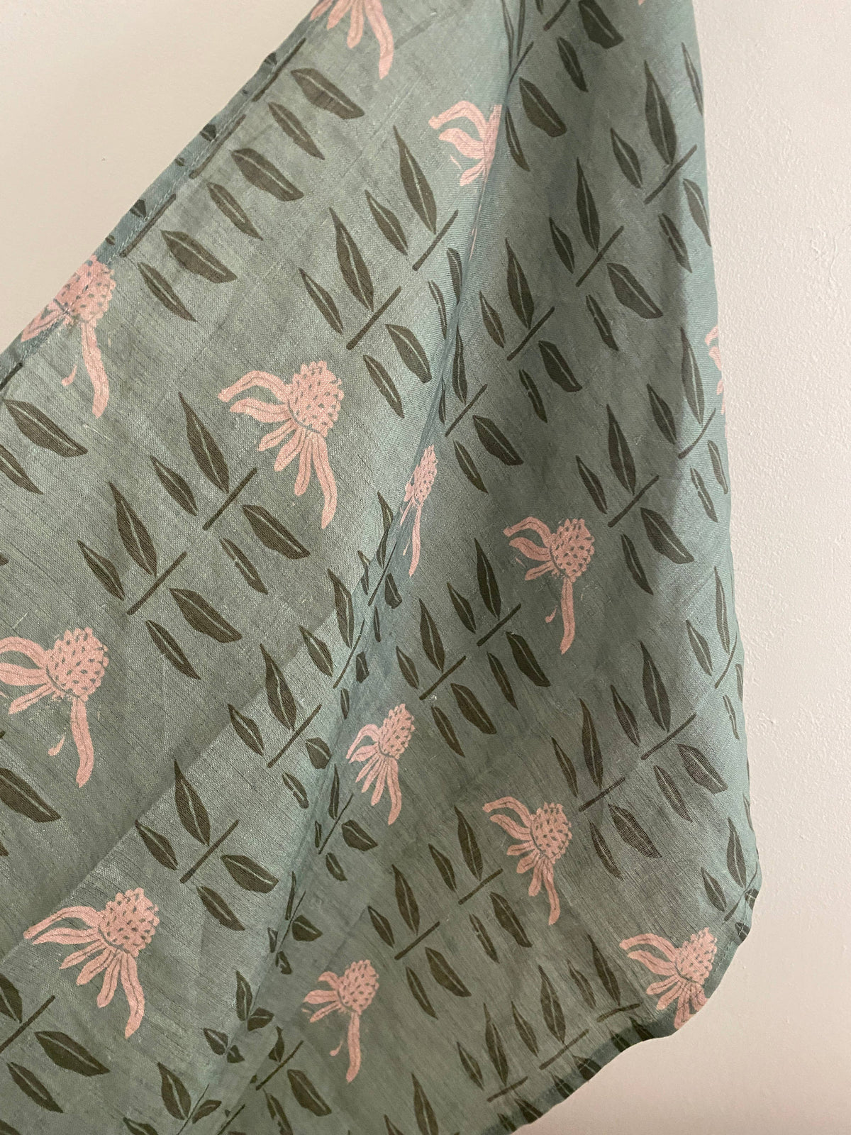 Teal Echinachea - Linen Tea Towel