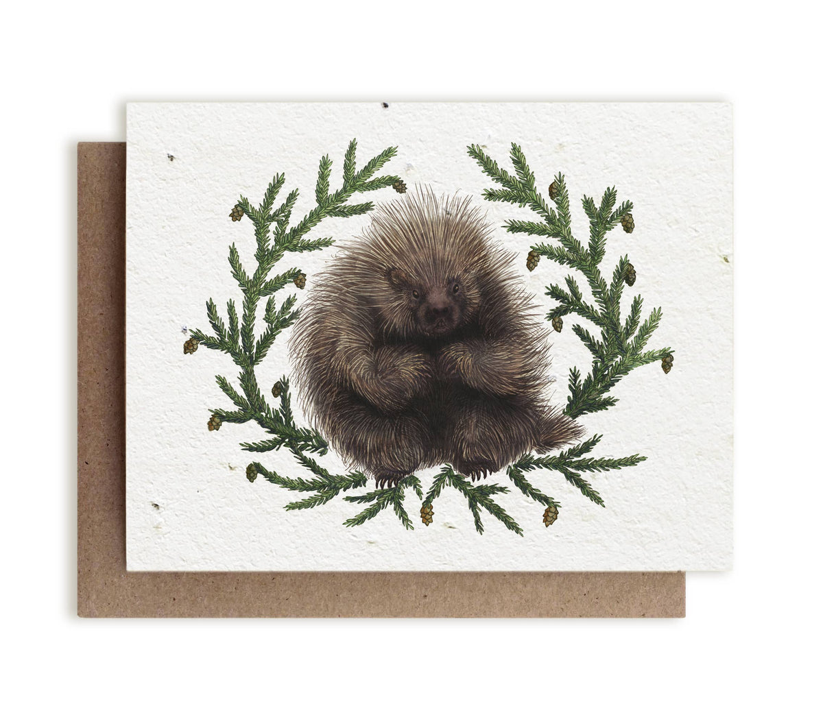 North American Porcupine &amp; Hemlock Plantable Herb Seed Card